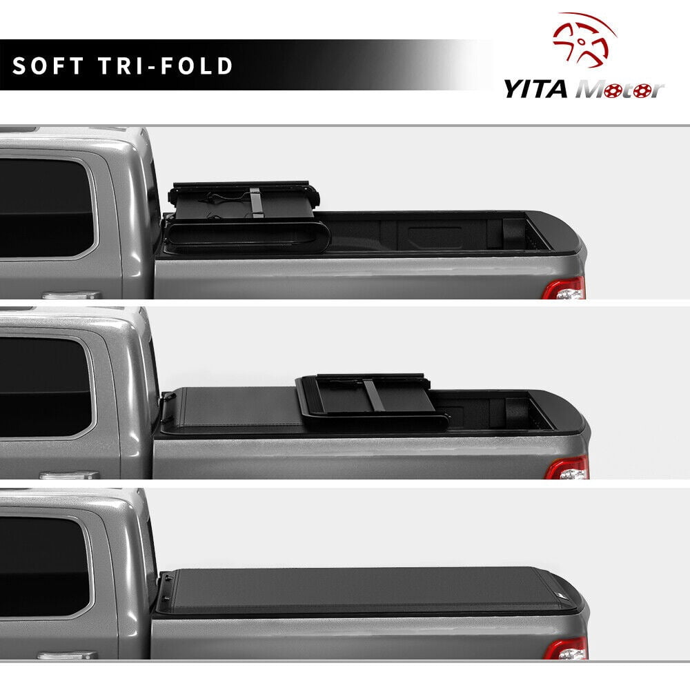 RVNI 5.5ft Soft 3-fold Truck Bed Tonneau Cover for 2004-2015 Nissan Titan Waterproof