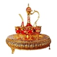 thumbnail image 4 of 8 Unids Retro Juego de Té Turco Elegante Copa Flagon Vidrio Regalo de Boda Decoración Vintage Juego de Cafetera Turca para Hotel Cocina Sala de Bodas Estilo C Baoblaze vajilla de café, 4 of 7