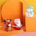 thumbnail image 3 of 3 PCS Cute Mini Squeeze Toys Creative Santa Claus Reindeer Snowman Blowing Bubble Small Decompression Toys Stress Relief for Kids Adults, 3 of 4