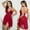 Wine, variant on Women's Floral Lace Mesh Pearl Decor Underwire Lingerie Slip Dress Deep V Neck Sleep Dress Nightgowns