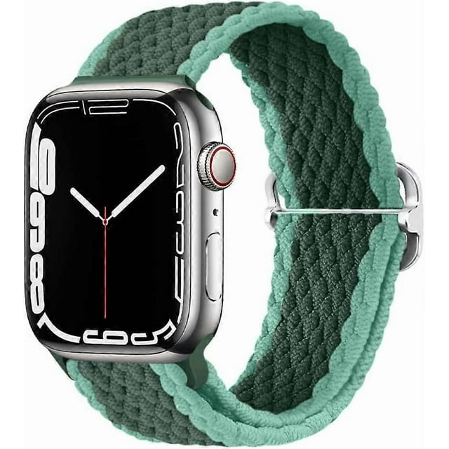 Stretchy Solo Loop Strap Compatible with Apple Watch Band 41mm 40mm 38mm, Adjustable Elastic Nylon Braided Sport Wristbands for iWatch Series 7 6 5 4