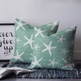 thumbnail image 2 of Pillow Covers 18x18 Set of 2, Sage Green Starfish Coastal Square Throw Pillow Covers for Couch/Sofa/Living Room, Summer Beach Nautical Sea Ocean Decorative Soft Pillowcases for Couch Throw Pillows, 2 of 7
