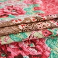 thumbnail image 4 of JML 3 Piece Quilt Set Queen Size,Lightweight Microfiber Bedspread Coverlet,Pink Floral, 4 of 6