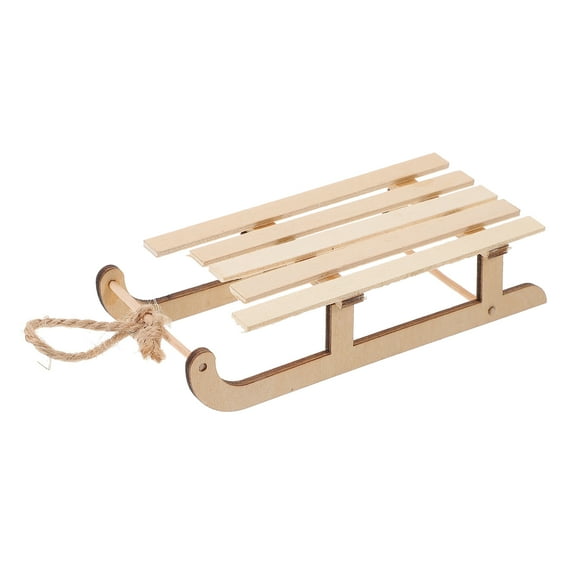 WRITWAA Party Decorations Wooden Sled Decoration Wood 1Pack