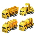 thumbnail image 1 of ColoMX 4 Uds. De juguetes para camiones de construcción para niños pequeños, coches pequeños, camión de juguete para niños, regalo de fiesta de cumpleaños para niños pequeños, 1 of 8