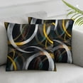 thumbnail image 3 of nygtbtfer  Geometry Throw Pillow Covers for Couch Sofa Bed,Set of 2 Geometric Circle Decorative Pillows Cushion Covers,Modern Abstract Art Yellow White Black Pillow Inserts Not Included White, 3 of 7