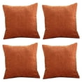 thumbnail image 1 of Fundas de Almohada Naranja Quemado Juego de 4 Fundas de Almohada Decorativas Rústicas de Granja de 18 x 18 Pulgadas de Cojín Cuadrada, 1 of 5