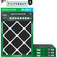 thumbnail image 1 of Filterbuy 16x25x1 MERV 8 (MPR 600) Odor Eliminator, Pleated HVAC AC Furnace Air Filters (4-Pack), 1 of 8