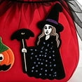 thumbnail image 5 of Halloween Kids Trick Or Treat Candy Bag, Witch Pumpkin Embroidery Non‑Woven Handbag With Handle, Reusable Goodie Gift Pouch For Halloween Party, Red, 5 of 9