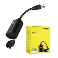 thumbnail image 1 of Prise Intelligente Extérieure Prise WiFi Robuste, Télécommande, Étanche, Compatible avec Alexa Google Assistant, Pas de Hub Requis, Noir(MP22W), 1 of 5
