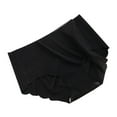 thumbnail image 2 of Byworldtasic Womens Cotton UnderwearSeamless High Waisted Underwear for Women Cheeky Underwear Wave Edge No Show Panties Black, 2 of 3