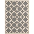 thumbnail image 1 of Safavieh Courtyard Polypropylene Medium Rectangle Rug CY6913-246-5 in Anthracite and Beige, 1 of 3