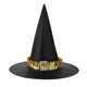 thumbnail image 1 of Sombreros de Halloween con botones rectangulares, sombrero de bruja con encaje, sombrero ancho acorralado para fiesta, sombrero de poliéster para mujer, 1 of 2