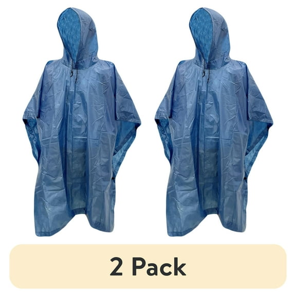 (2 pack) Frogg Toggs Adult Emergency Poncho - One Size Fits Most (Men or Women)