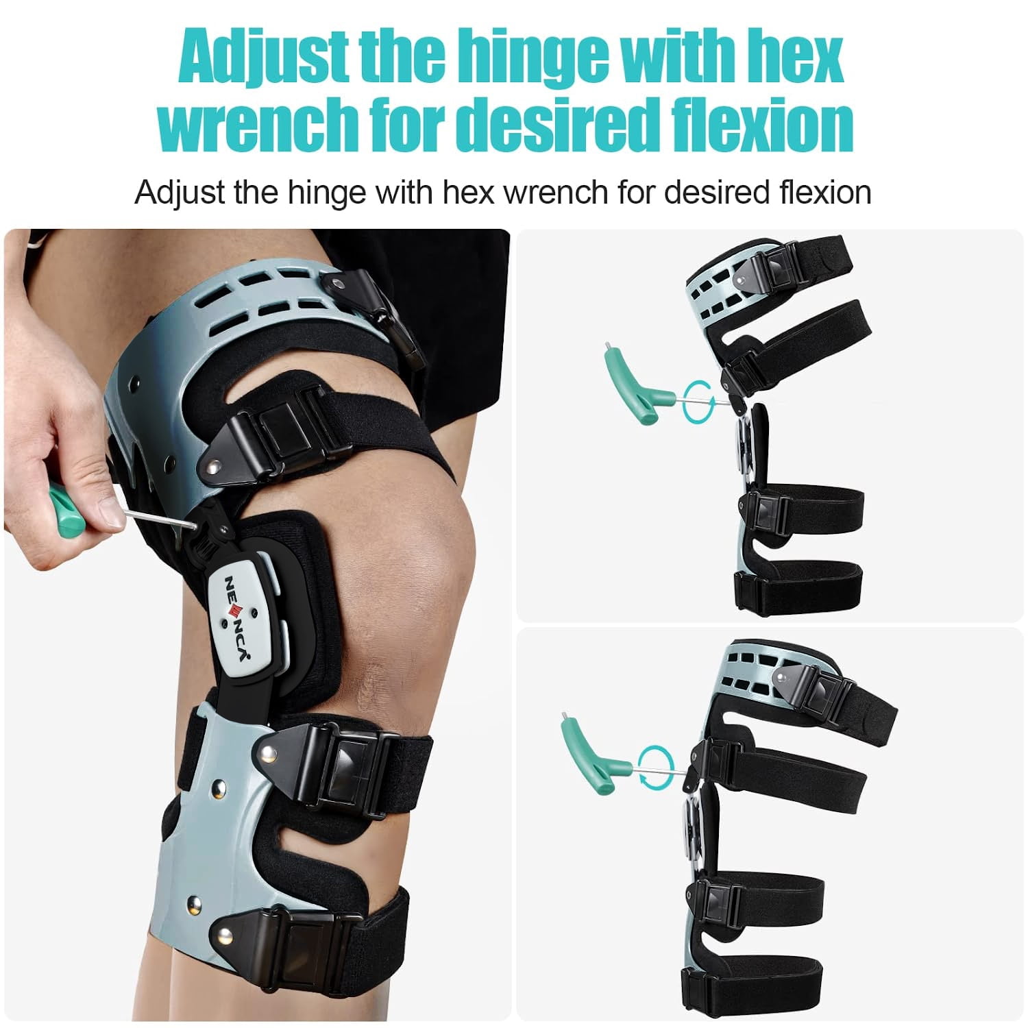 NEENCA Unloader Knee Brace - Lightweight, Low Profile OA Knee Brace for Arthritis Pain and Support - Premium Knee Support for Medial and Lateral Knee Pain (Right)