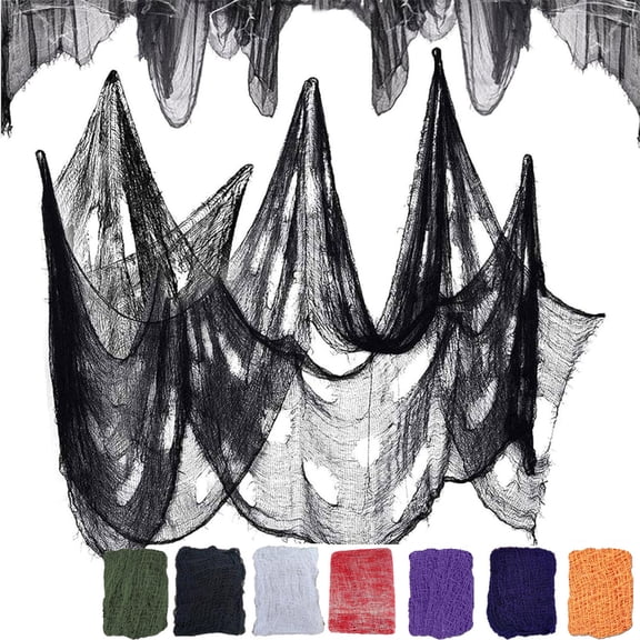 Halloween Creepy Cloth - Halloween Gauze Decorations - 72x30 Inch Cotton Fabric - Spooky Fabric for Haunted House, Party, Outdoor or Indoor