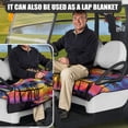 thumbnail image 5 of Whosucclay Tropical Sunset View Golf Cart Accessories, Breathable Golf Cart Seat Cover Simple Disassemble 4 Pockets Golf Cart Seat Protector for Most 2 Seats, 5 of 7
