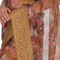 thumbnail image 3 of Organza digital print Banarasi Sari - Brown, 3 of 4