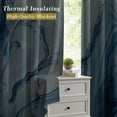 thumbnail image 3 of Marble Blackout Curtains for Bedroom Windows, Modern Abstract Print Curtains for Living Room, Blue Dining Room Curtain Draperies 2 Panel Sets, 52" X 63", 3 of 6