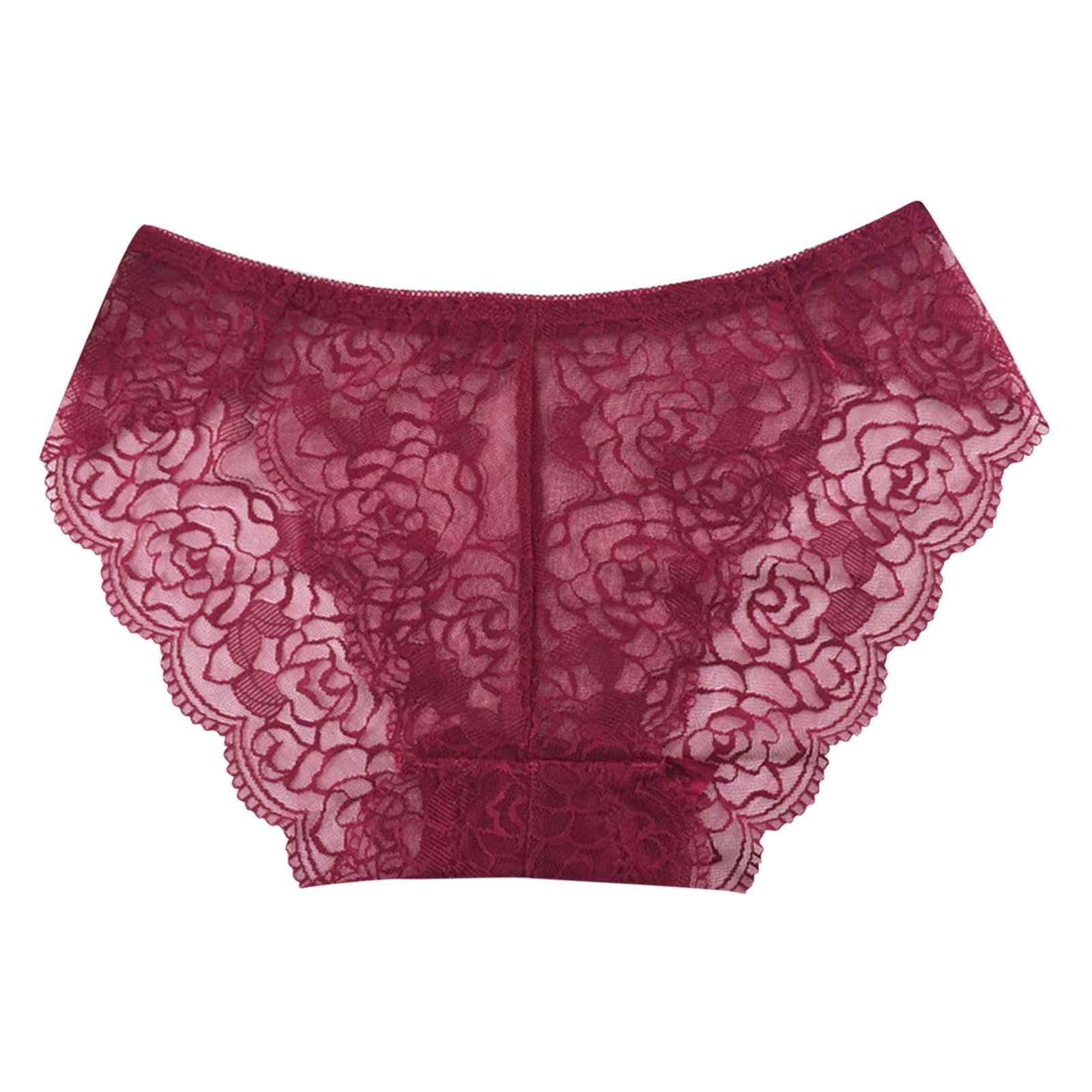 Personalize Your Own Plus Size Burgundy Brief Panties With Lace Trim on the  Bottom FAST SHIPPING Valentines Underwear -  Canada