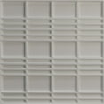 thumbnail image 5 of Ekena Millwork 19 5/8"W x 19 5/8"H Stacked EnduraWall Decorative 3D Wall Panel, Textured Metallic Silver (Covers 2.67 Sq. Ft.), 5 of 6