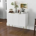 thumbnail image 2 of HOMCOM Accent Cabinet w/ Gold Leg for Living Room Dining Room Hallway White, 2 of 10