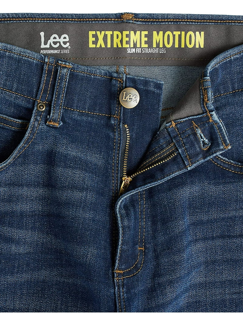 Men's Lee® Extreme Motion Stretch Slim Straight Jeans Color: Lead