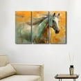 thumbnail image 2 of Canvas Wall Art White Brown Horse Canvas Pictures Wall Decor Farmhouse Animals Canvas Painting Rustic Artwork Canvas Prints Living Room Bedroom Bathroom Office Home Wall Decoration Unframed, 2 of 6
