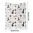 thumbnail image 3 of Halloween Fleece Blanket 51x39in Soft Flannel Throw for Couch Bed, Plush Cozy Blanket with Halloween Print, Lightweight Warm Decorations Gift by OVFUIZ, 3 of 8