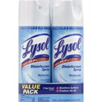 Lysol Disinfectant Spray, Crisp Linen Scent, Twin Pack, 2 x 12.5 Ounce