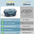 thumbnail image 4 of CAMOTUSE 12V Portable Food Heater Lunch Box Electric Warmer for Car Trucks Office with Reusable Liner, 4 of 6