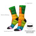 thumbnail image 4 of Cauagu Colorful Building Blocks Print Crew Socks for Women and Men,Adult Athletic Running Socks 1-Pair Sports Socks Work Gear Socks with Moisture Wicking, 4 of 6
