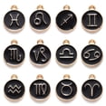 thumbnail image 1 of 12 Constellations Pendentifs Ronds pour Fabrication de Bracelets Colliers - Noir, 1 of 6