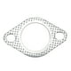 thumbnail image 1 of 1.75in Exhaust Pipe Flange Gasket 2 Bolts Perforated Steel Universal for Turbo Elbows Down Pipes, 1 of 5