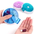 thumbnail image 4 of Portable Rotating Round 7 Compartment Pastillero Caja Titular de la medicina, 4 of 8