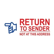 Trodat Stamp 4912 Office Printy with English RETURN TO SENDER Self-inking, Red and Blue Ink, Impression Size 3/4 x 1-7/8
