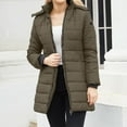 thumbnail image 2 of Winter Jackets for Women Water Detachable Hood Coat For Warm Long Sleeve Winter Outerwear Reversible Thermal Jacket With Pockets Winter Coats for Women, 2 of 6