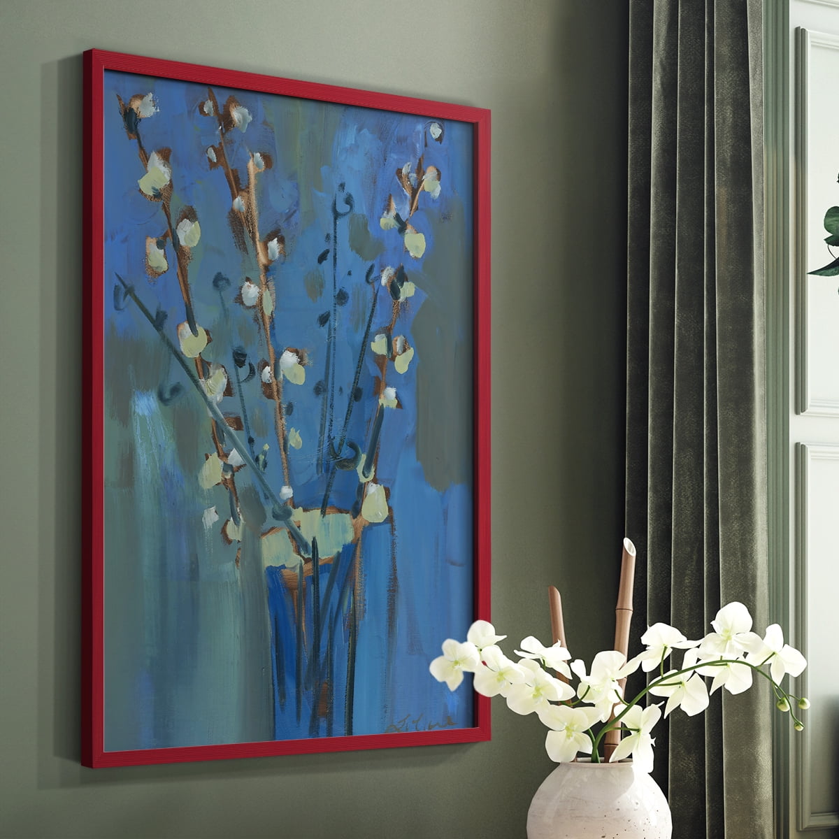 Winter Willow II Framed Print - Solid Wood in Single Picture Frame Solid Wood 2 Framed Print