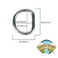 thumbnail image 3 of 10 - Country Brook Design® 1 inch Stainless Steel Welded D-Rings, 3 of 6