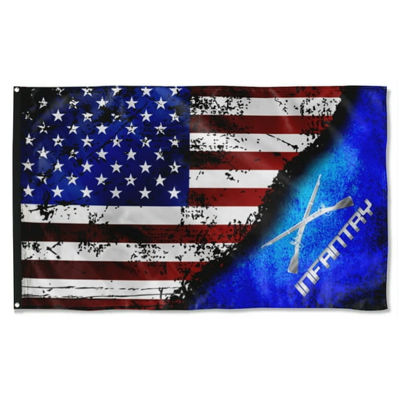 Cayyon Infantry Stars&stripes Flag 3x5Feet Military Banner with 2 Brass Grommets