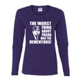 thumbnail image 2 of Wild Bobby, Office Prison Mike Dementors Michael Scott, Pop Culture, Women Graphic Long Sleeve Tee, Purple, XX-Large, 2 of 4
