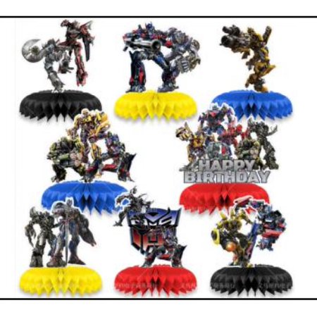 Transformers robot centerpieces decoration party decor for table favors honeycomb