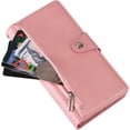 thumbnail image 4 of Compatible with Samsung Galaxy A14 5G Case Wallet with RFID Blocking Card Slot Flip Leather Zipper with Strap Protective Phone Case for Samsung Galaxy A14 5G Wallet Case(Pink-6.6 inch), 4 of 7
