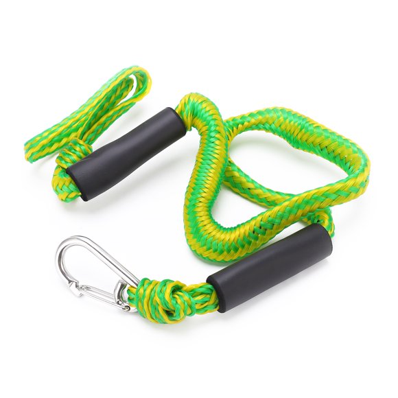 LAFGUR Dock Line Elastic Stretchable Shock‑Absorbing Green Boat Rope With D‑Shape Buckle For Dock Boat Kayak Mooring,Dock Accessories