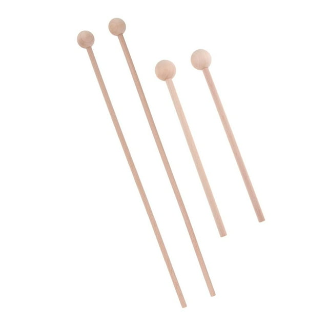 lionlar 2 Paires Maillets Percussion Bâtons Marteau de Tête Ronde pour Xylophone Cloches