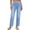 Light Blue(Womens Jeans), variant on Womens Jeans Straight Leg Mid Waist Casual Slim Fit Pull On Cropped Denim Pants with Pockets,Black,Size M