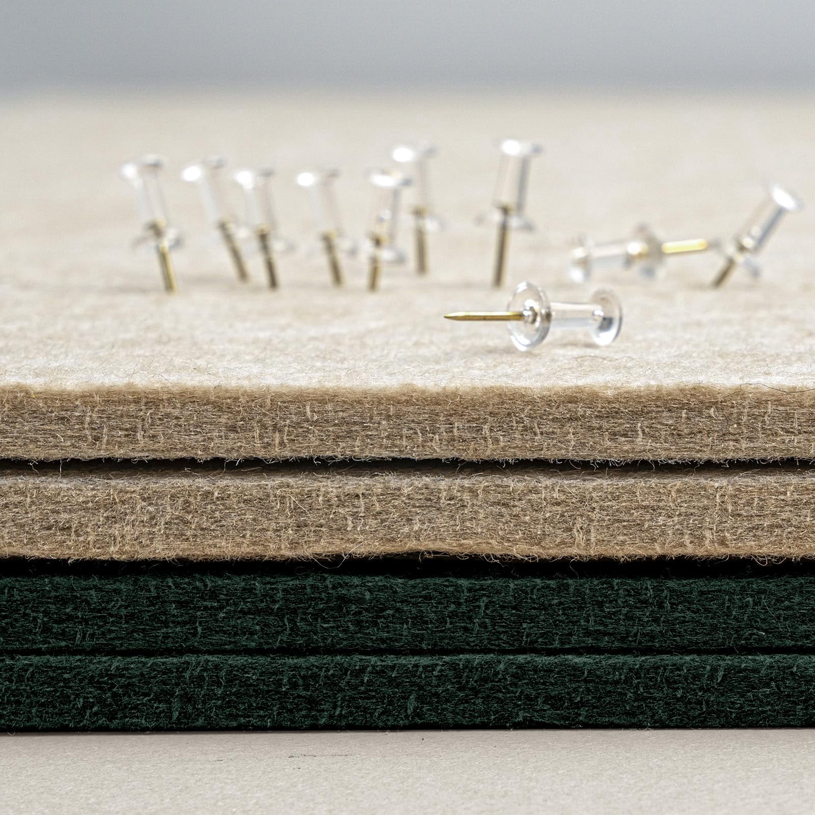 Bulletin Board  36 X 24 Inches Felt Pin - Decorative Cork Alternative For Wall 3' 2' Foldable Picture Self-adhesive Vision Prayer With 20 Pushpins Dark Green