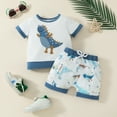 thumbnail image 2 of LUOGENLI Baby Boy Pants Sets 3-6 Months Toddler Kids Girls Boys Sleepwear Short Sleeve Shirt and Shorts Soft Summer Pajamas SetPcs Baby Boy Pants Navy 3Y, 2 of 3