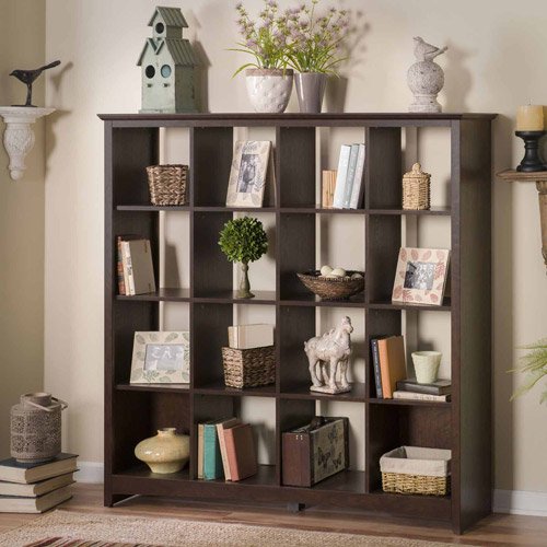 Bush Furniture Buena Vista 16 Cube Storage Organizer, Madison Cherry