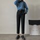 thumbnail image 1 of Pantalones de nueve puntos profesionales para mujer, ajustados, de cintura alta, con entrepierna recta, holgados, estilo occidental, para primavera y otoño, 1 of 4
